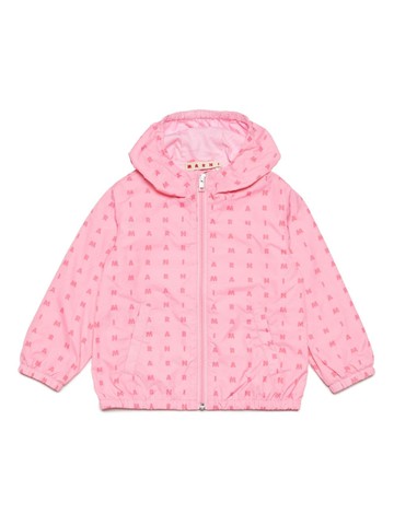 Marni Kids - logo-print windproof jacket - kids - Polyamide - 6-9 mth - Pink