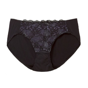 【玳蕾綺】萊卡蕾絲三角內褲-黑色
