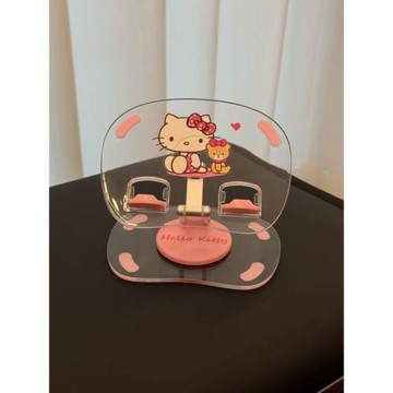 hellokitty桌面多功能平板電腦支架亞克力伸縮手機撐架可調節架子