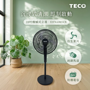 TECO東元 18吋機械式風扇 XYFXA1801CB_廠商直送