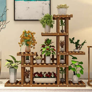 【台灣公司 可開發票】客廳實木質花架子多層室內陽臺落地花盆架多肉綠蘿裝飾置物架家用