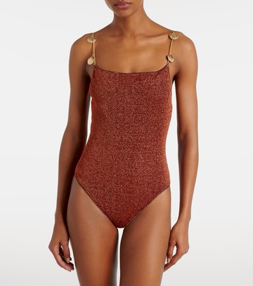 Oséree Lumière Shells embellished swimsuit