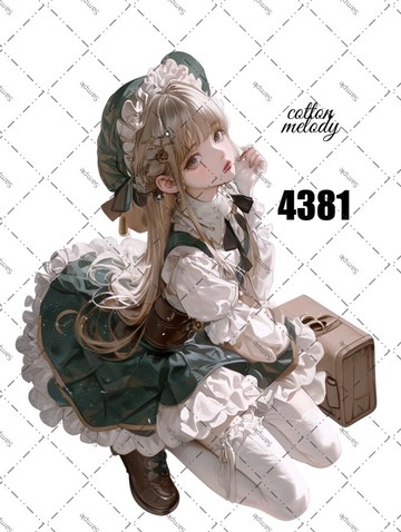 original sticker no.4381 人物貼紙 原創貼紙 原創人物貼紙 裝飾貼紙 cotton melody