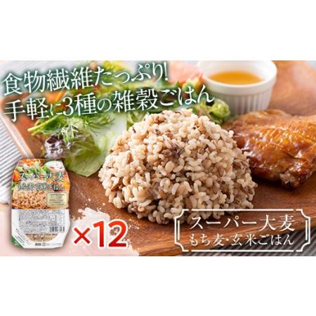 ふるさと納税 栄養満点！スーパー大麦もち麦・玄米ごはん12個セット 山形県産つや姫 パックライス F21A-247 山形県山辺町