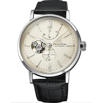 ORIENT STAR 東方之星 OPEN HEART系列機械錶 開學購物季 送禮首選-銀x黑/40mm