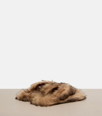 Dolce & Gabbana Shearling thong sandals