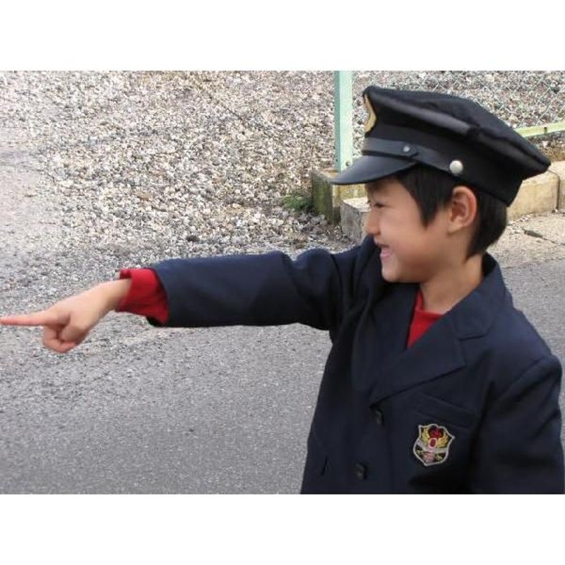 送料無料！！鉄道キッズ 車掌＆運転士 帽子（黒） 車掌帽子