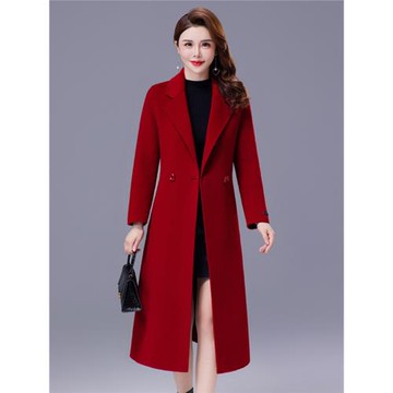 高端大牌雙面羊毛呢大衣女2025秋冬新款中長款羊絨媽媽裝毛呢外套