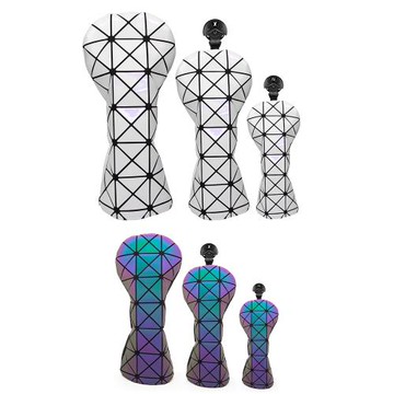 新款菱形炫彩高爾夫木桿套golf球桿保護套大數字多彩球TEE桿頭套