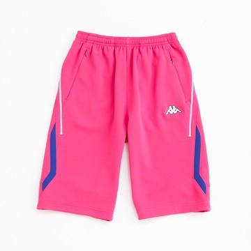 KAPPA義大利小朋友吸濕排汗速乾針織半短褲~櫻桃紅色