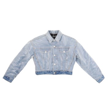 alexanderwang 做舊效果大理石藍雙層機車夾克