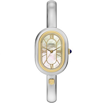 FOSSIL Sloan 時尚羅馬珍珠貝大三針女錶 手鐲錶 手環錶-24mm ES5455