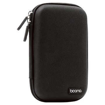 包納 baona 硬碟/耳機長型收納袋 EVA材質防潑水耐震  BN-F010  黑色  1個
