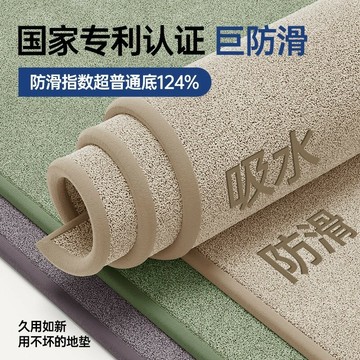 免運 防滑地墊 【專利防滑】浴室毛絨地墊防滑吸水腳墊門墊進門家用廁所衛生間墊 快速出貨