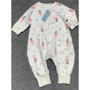 秋冬款兒童純棉寬松連體護肚睡衣女孩小嬰童加厚睡袋家居服防踢被