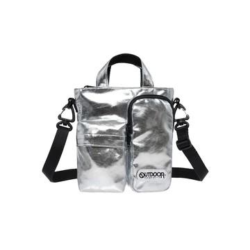 【OUTDOOR】風格前線系列直式側背包-銀色 OD253115SL