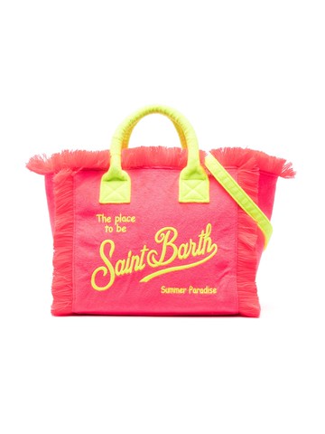 MC2 Saint Barth Kids - logo-print tote bag - kids - Polyester/Polyester - One Size - Pink