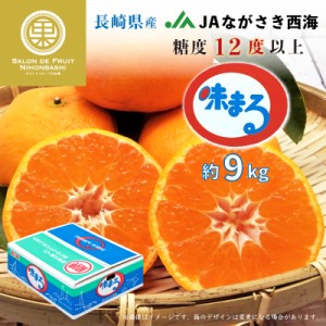 [予約 2023年 12月1日-12月20日の納品] 味まる みかん 2Lサイズ 約 9kg 長崎県 JAながさき西海 高糖度 長崎 高級 産地箱 冬ギフト お歳