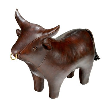 Ranch Bull 公牛 手工皮革凳（中）