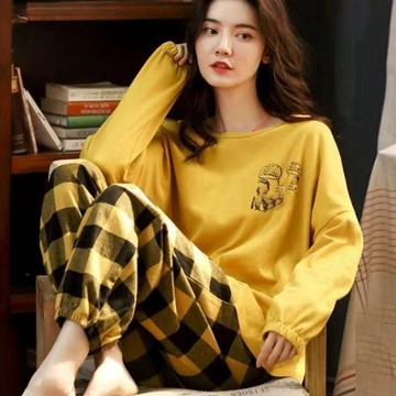 可可裡🌺新款睡衣女春秋長袖秋季網紅可外穿秋冬季家居服兩件套套裝