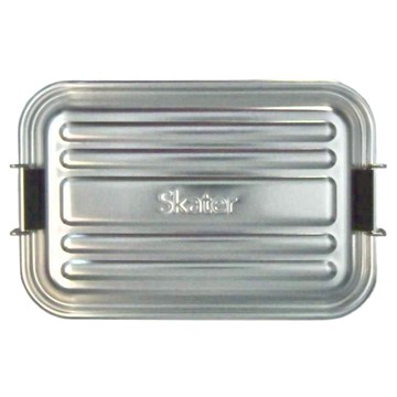 Skater 超大容量鋁製輕量蒸飯便當盒 12.9 x 20.2 x 7.4cm 550g  銀色  1個