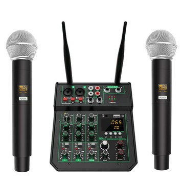 混音器 音頻混音器 音控台 廠家4路帶效果調音臺樂隊錄音演出帶麥克風MP3專業混音器DSP