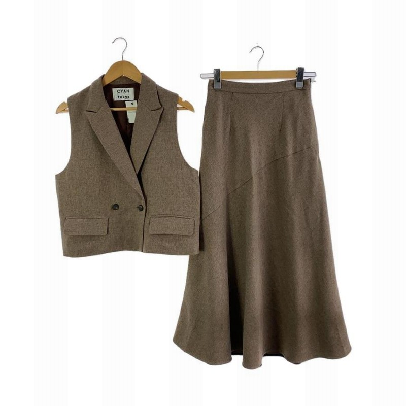 CYAN TOKYO/セットアップ/FREE/ポリエステル/ブラウン/422120/422121  