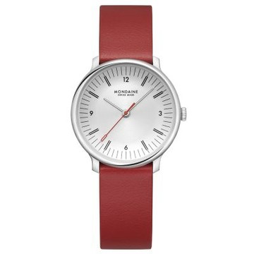 MONDAINE 瑞士國鐵 Doppio 女錶 - 紅  33mm 1XM-33110LCV