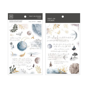 【Print-On Stickers 轉印貼紙】no.163-月光詩路 | 插畫師系列