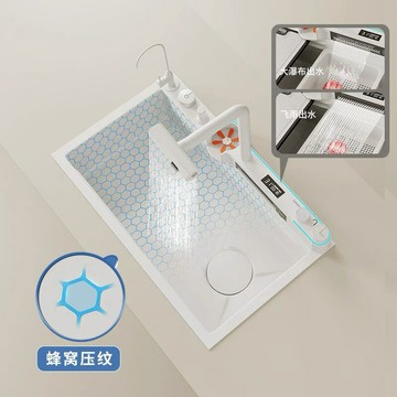 水槽 洗菜盆 洗菜池 大單槽 免運速發 開立發票 304不銹鋼水槽洗菜盆白色海豚水槽洗菜盆不銹鋼水槽304廚房洗菜盆