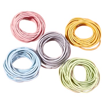 細繩髮圈 6個 D137 馬卡龍色 1組