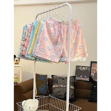 卡通吉伊卡哇chiikawa睡褲女夏季純棉薄款短褲網紅可愛寬松家居褲