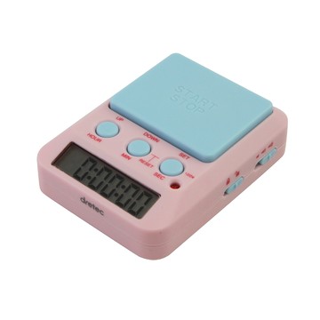 DRETEC 學習用多功能時間管理計時器-199時59分-粉藍色 (T-587PK)