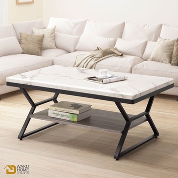 WAKUHOME 瓦酷家具 傑恩斯灰橡木仿石面 3.6尺大茶几 110*60*49cm