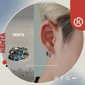 薄荷鋯石耳環 簡約飾品 中性風格配件 健太選物⋆˖°