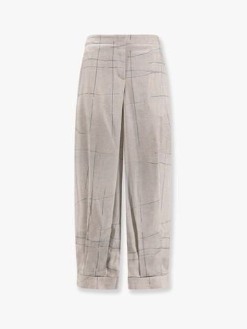 Printed silk trouser - GIORGIO ARMANI - gender_Woman