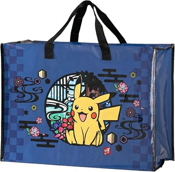 【全館95折】寶可夢 皮卡丘 和風 旅行袋 大容量收納袋 購物袋 行李袋 野餐袋 多功能手提袋 耿鬼 日本正版 該該貝比日本精品