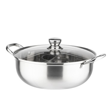 CookPower 304不鏽鋼鴛鴦鍋32CM(隔層升級版)-IH/電磁爐通用