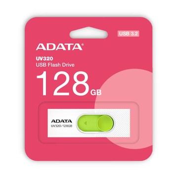 【現貨免運】ADATA 威剛 UV320 USB 3.2 128G 推式 高速隨身碟 白綠色