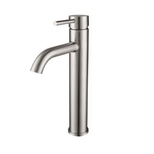 2380HST圓型不銹鋼拉絲加高面盆龍頭