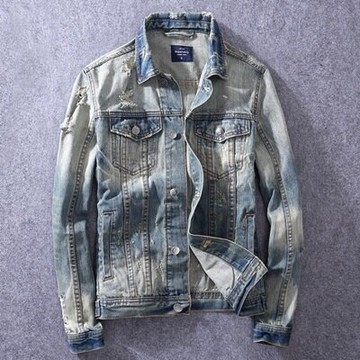 牛仔外套水洗夾克-歐美街頭時尚休閒男外套73rj3【獨家進口】【米蘭精品】