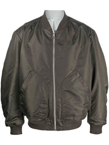 Diesel - zip-fastening bomber jacket - men - Nylon/Viscose/Cotton/Polyester/Elastane/Polyester - 48 - Green