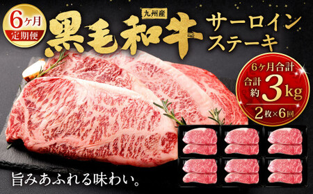  九州産 黒毛和牛 サーロインステーキ 合計約3kg (約250g×2枚×6回) 牛肉 国産 ステーキ サーロイン 牛肉 お肉 国産 日本産