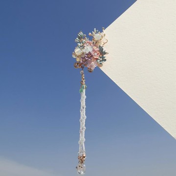 樂天精選~古風頭飾漢服發夾現代流蘇步搖發簪古裝配飾發卡對夾簪子發飾邊夾 雙11全館免運