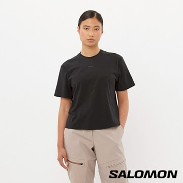 Salomon 女 TRACKLINE 短袖Tee 黑棕