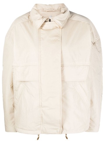 MARANT ÉTOILE - padded zip-up jacket - women - Polyamide/Polyester - 40 - Neutrals
