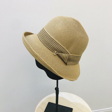 日本簡約卷邊優雅復古出游防曬海邊沙灘漁夫草帽子女夏天遮陽帽潮1入