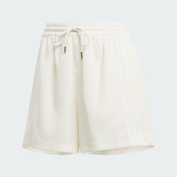 ADIDAS 短褲 KNITTED SHORTS 米白 復古 針織短褲 女 IS2331