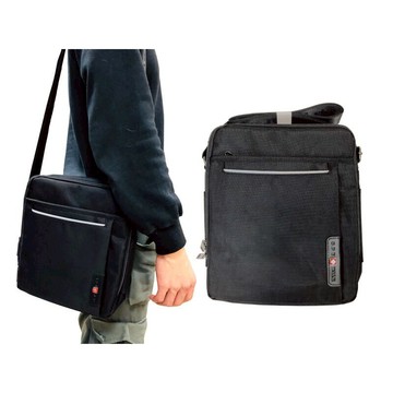 ~雪黛屋~SPYWALK 肩側包中容量二主袋+外袋共五層內插筆袋防水尼龍布SD9749