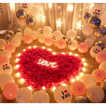 情人節玫瑰花瓣套裝 生日佈置 仿真玫瑰花瓣 520情人節禮物 送女友創意浪漫求婚表白 結婚婚房裝飾 七夕酒店佈置